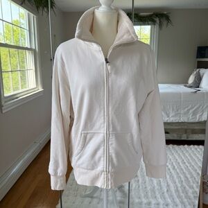 LL Bean Fleece Lined Zippered Sweatshirt Jacket